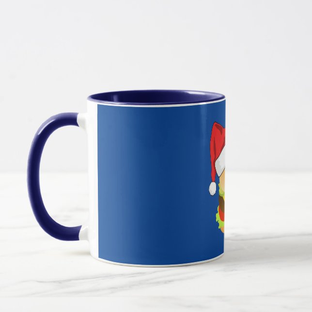 Caneca Cheeseburgers Hamburger Santa Hat Matando Xmas (Esquerda)