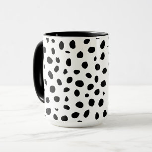 Caneca Cheetah Spots Preto Branco