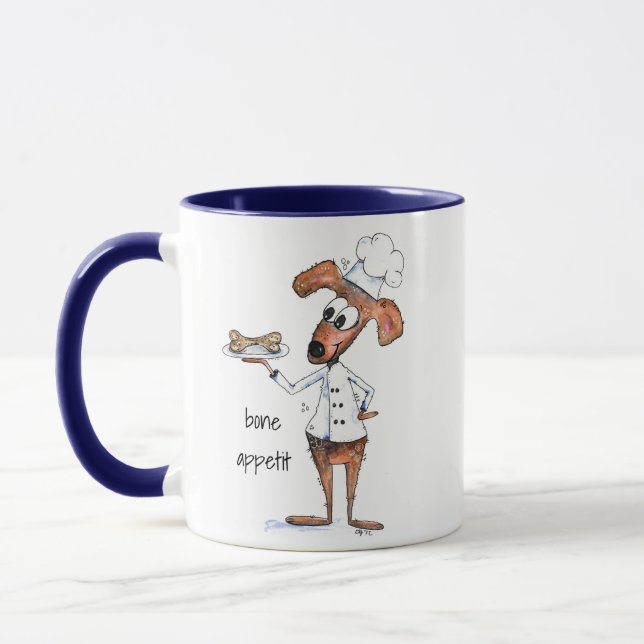 Caneca Chef de Cachorro Branco (Esquerda)