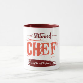 Caneca Chef tatuado envergonha o resto. Ideia do presente