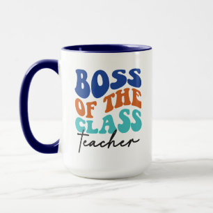 Caneca Chefe da Classe Professora Wordart