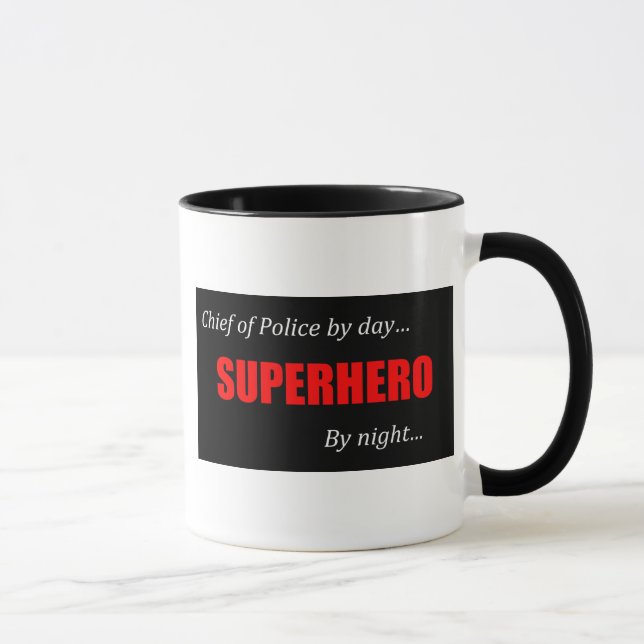 Caneca Chefe da polícia do super-herói (Direita)