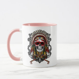 Caneca Chefe de Headdress Indígena Nativo Americano