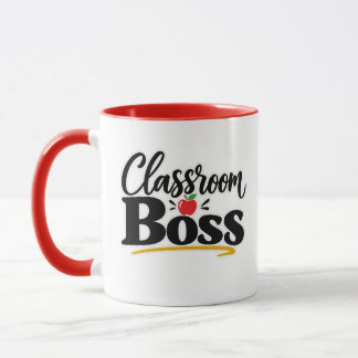 Caneca Chefe de Sala de Aula Professor Divertido Tipograf
