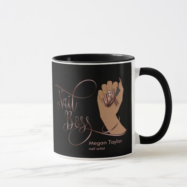 Caneca Chefe de unha, presente para manicura do técnico d (Direita)