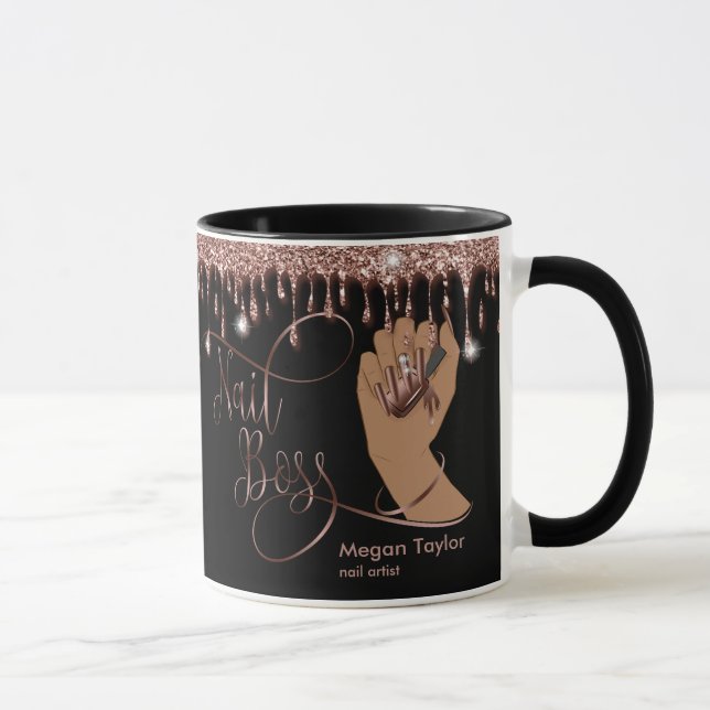 Caneca Chefe de unha, presente para manicura do técnico d (Direita)