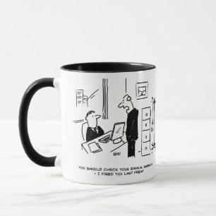 Caneca Chefe Desliga um Funcionário de Escritório por E
