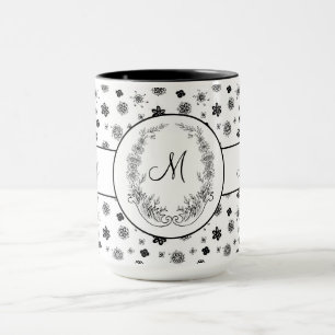 Caneca Chefe Lady Black Monograma Ringer 15oz