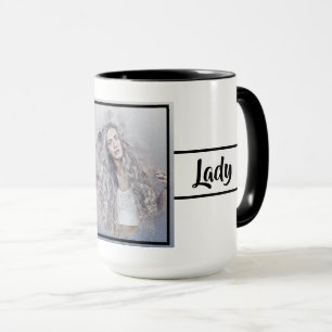 Caneca Chefe Lady Photo Ringer 15oz