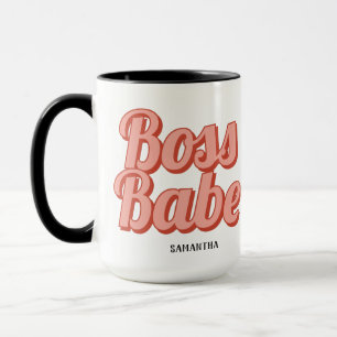 Caneca Chefe Lady Retro Nome personalizado Café Mug