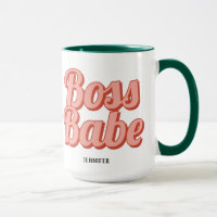 Chefe Lady Retro Nome Personalizado Coffee Mug