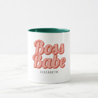 Chefe Lady Retro Nome Personalizado Coffee Mug