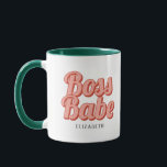 Caneca Chefe Lady Retro Nome Personalizado Coffee Mug<br><div class="desc">.</div>