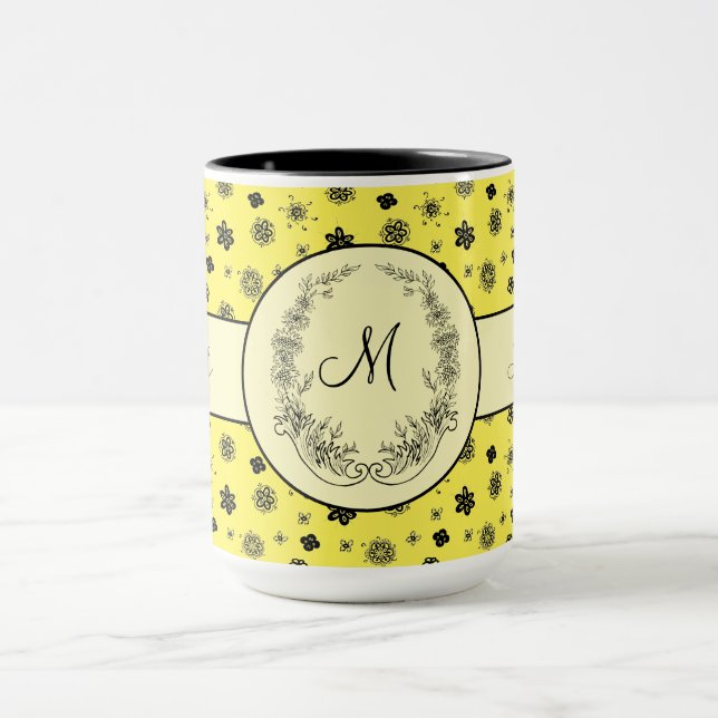 Caneca Chefe Lady Yellow Black Monographic Ringer 15oz (Centro)