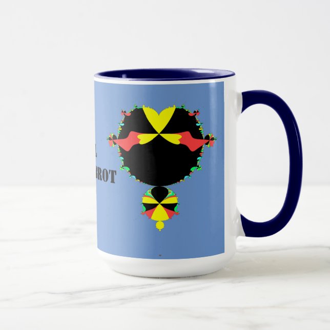 Caneca Cheio do mandelbrot set pop art (Direita)