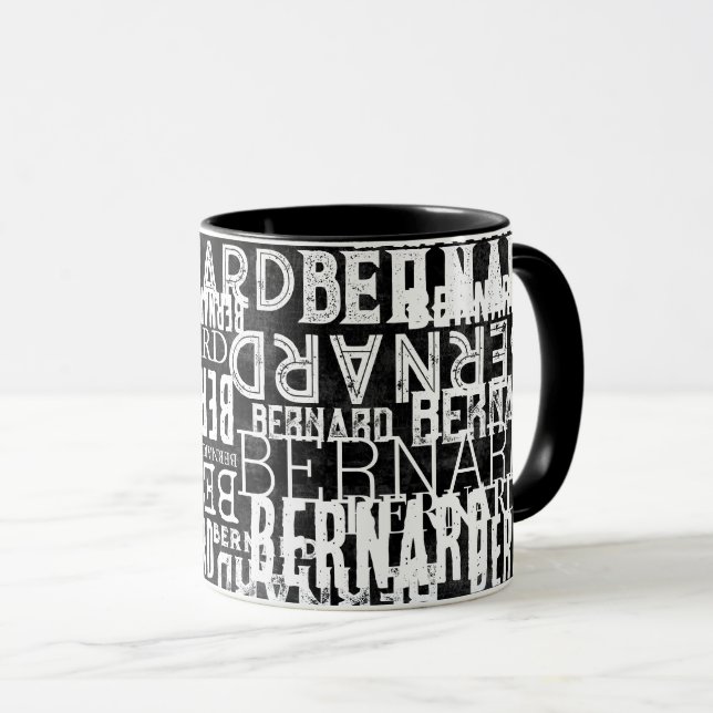 Caneca Cheio Preto De Mug De Nomes Brancos (Frente Esquerda)