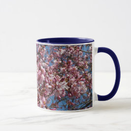 Caneca Cherry Blossoms e Blue Sky Primavera Floral