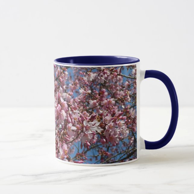 Caneca Cherry Blossoms e Blue Sky Primavera Floral (Direita)