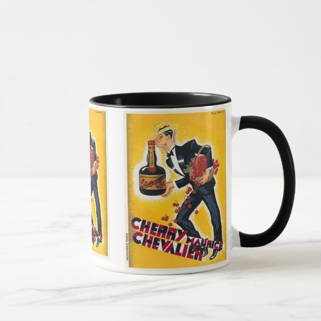 Caneca Cherry Maurice Chevalier Vintage Label Mug (Direita)