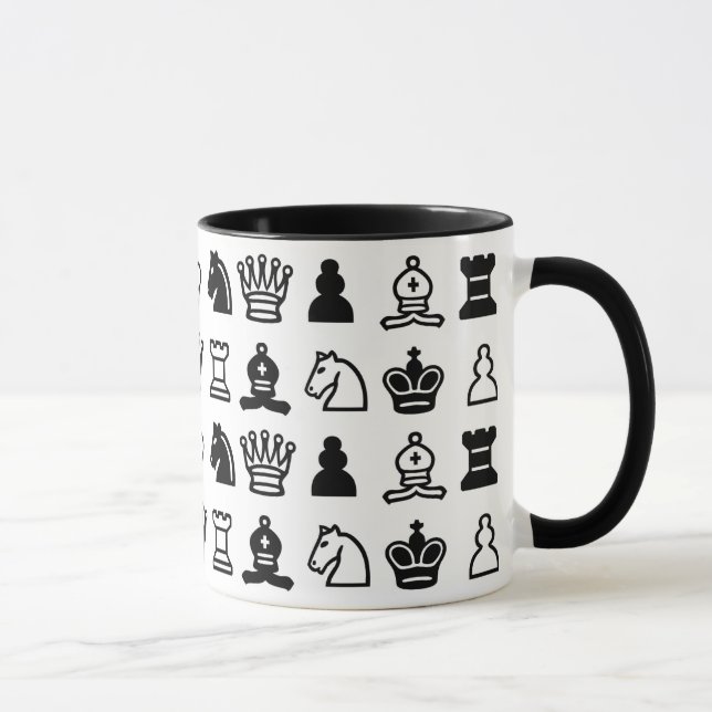 Caneca Chess Piece Pattern (Direita)
