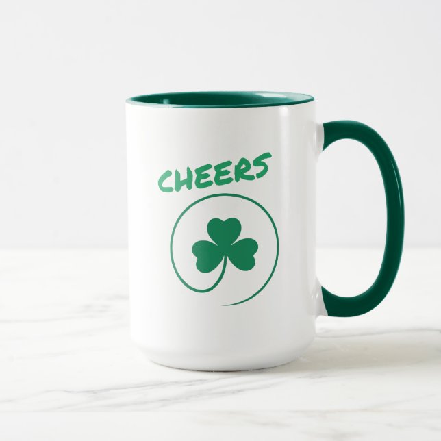 Caneca Chever Shamrock Dia de São Patrício Verde irlandês (Direita)