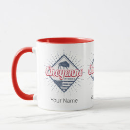 Caneca Cheyenne City Wyoming Estados Unidos Vintage EUA