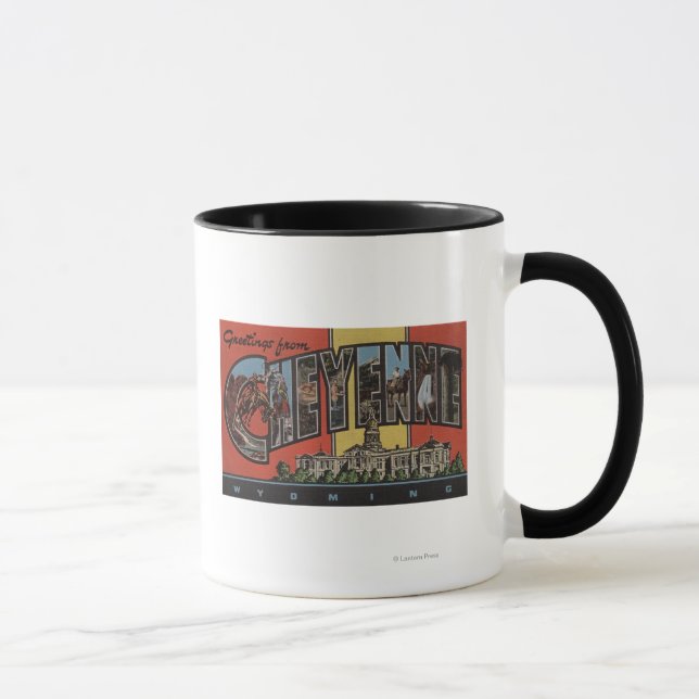 Caneca Cheyenne, Wyoming - Cenas com Letras Grandes (Direita)