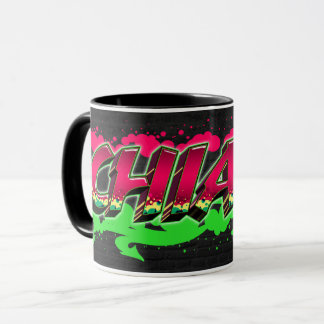 Caneca Chiara Vorname Name Graffiti red green Tasse