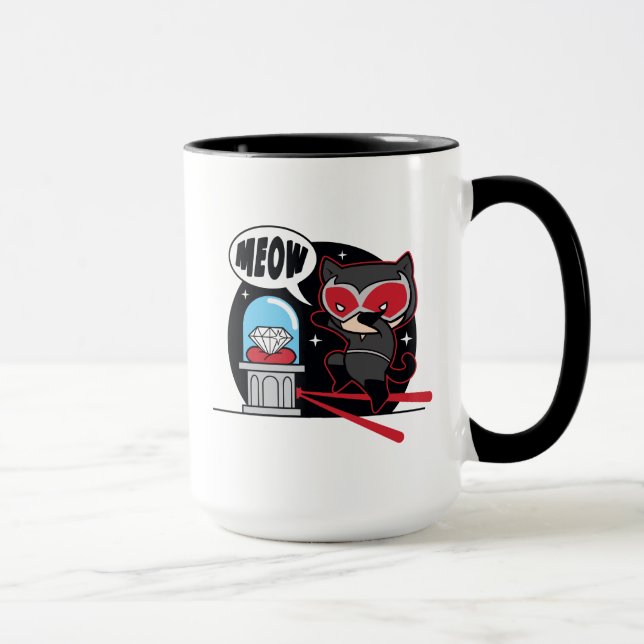 Caneca Chibi CatWomen Roubando Um Diamante (Direita)