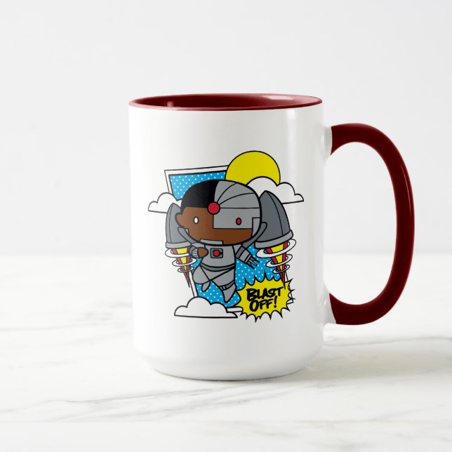 Caneca Chibi Cyborg Desliga! (Direita)