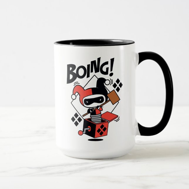 Caneca Chibi Harley-Quinn-In-A-Box Com Martelo (Direita)