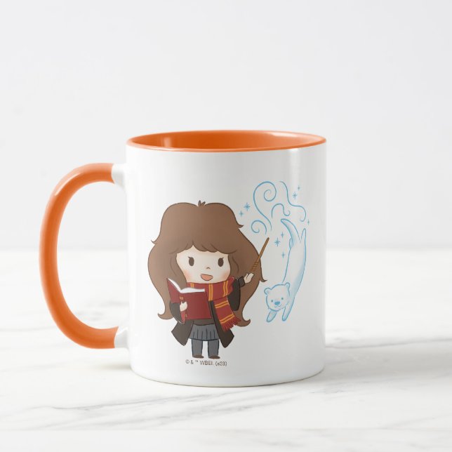 Caneca Chibi Hermione Granger Patronus (Esquerda)