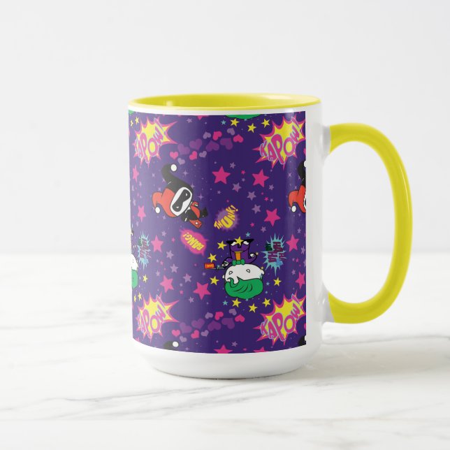 Caneca Chibi Joker e Harley Pattern (Direita)