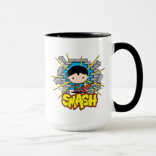 Caneca Chibi Super-Homem Esmagando Pela Parede De Brick