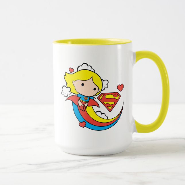 Caneca Chibi Supergirl Flying Rainbow (Direita)