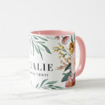 Caneca Chic cor d'água aniversário de 30 anos cor verde<br><div class="desc">Presente de gibi cor de água floral aniversário de 30 anos rosa. Lindo e elegante tema de festa moderna.</div>