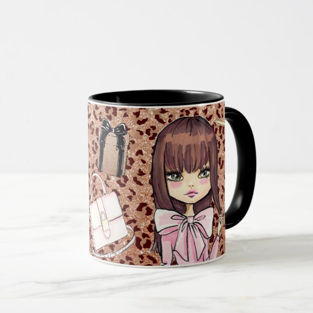 Caneca Chic e Wild Girl's Planner Coffee Mug (Frente Esquerda)