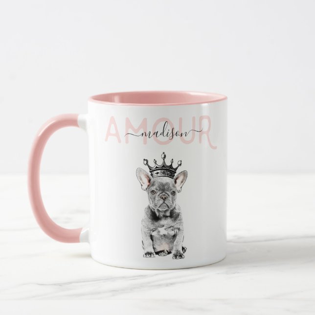 Caneca Chic French Bulldog French Love Royal (Esquerda)