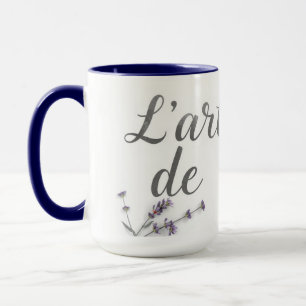 Caneca Chic L'Art de Vivre Citação Francesa Decoração de 