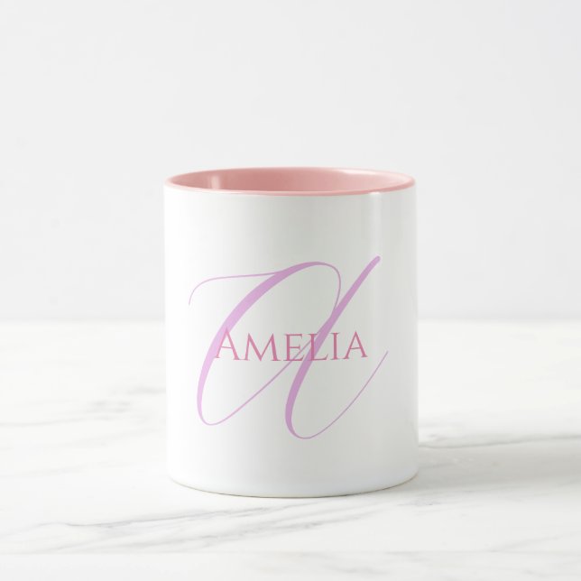 Caneca Chic Name Monograma - Letra Inicial Calliografia (Centro)