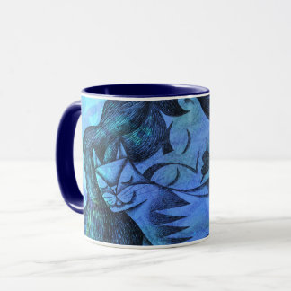 Caneca Chica con su gato