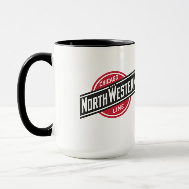 Caneca Chicago Northwestern Vintage Railroad Logo Mug (Esquerda)