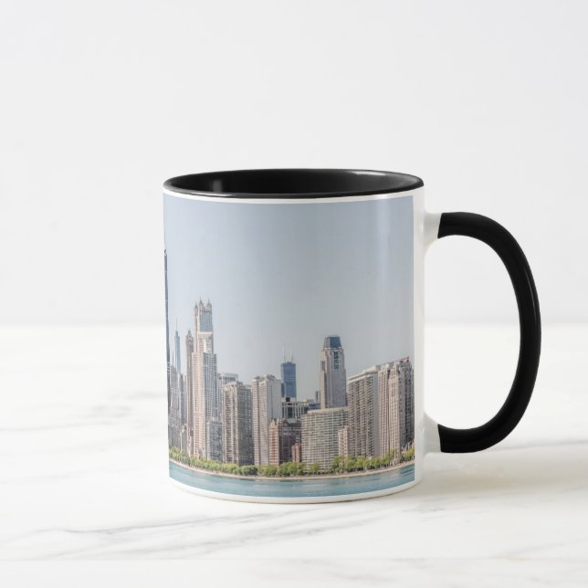 Caneca Chicago Skyline Com O Lago Michigan (Direita)