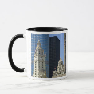 Caneca Chicago, Wrigley Building com Trump Hotel &