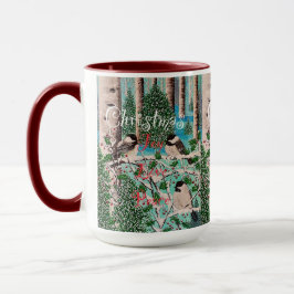 Caneca Chickadee Chatter Mug de Natal