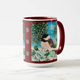 Caneca Chickadee Chatter Mug de Natal