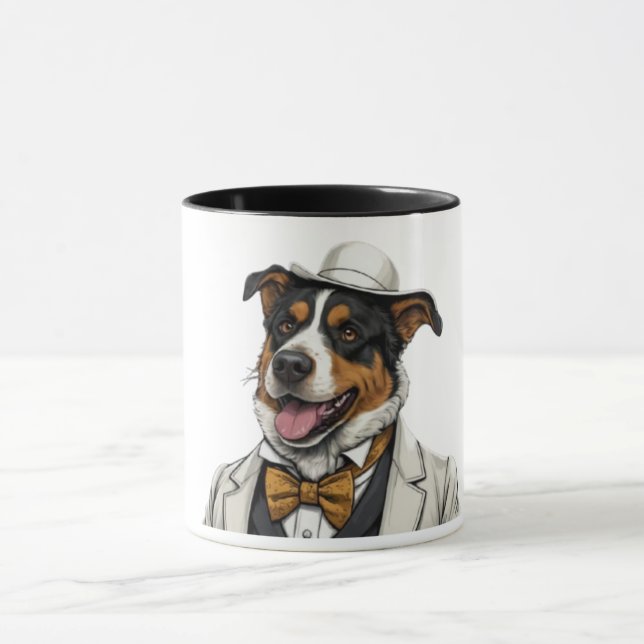 Caneca Chien berger australien amusant en costume (Centro)