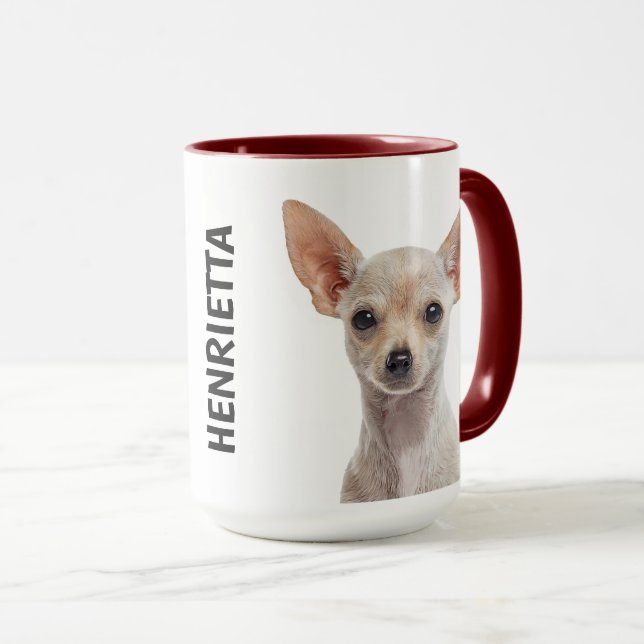 Caneca Chihuahua Personalizado Mug (Frente Esquerda)