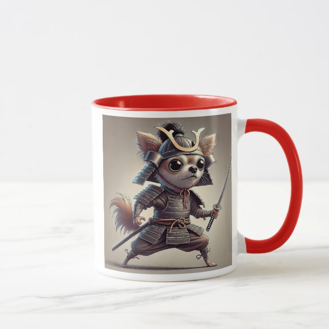 Caneca Chihuahua samouraï, un guerrier intrépide. (Direita)