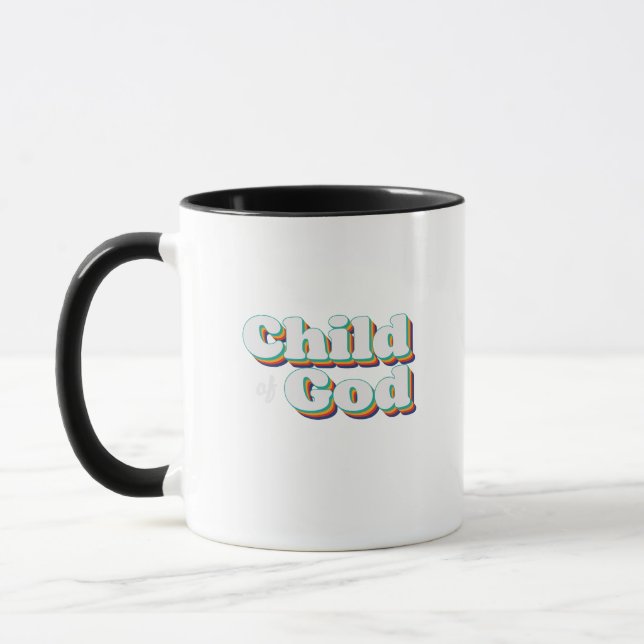 Caneca Child of God Vintage Christian Inspirational (Esquerda)